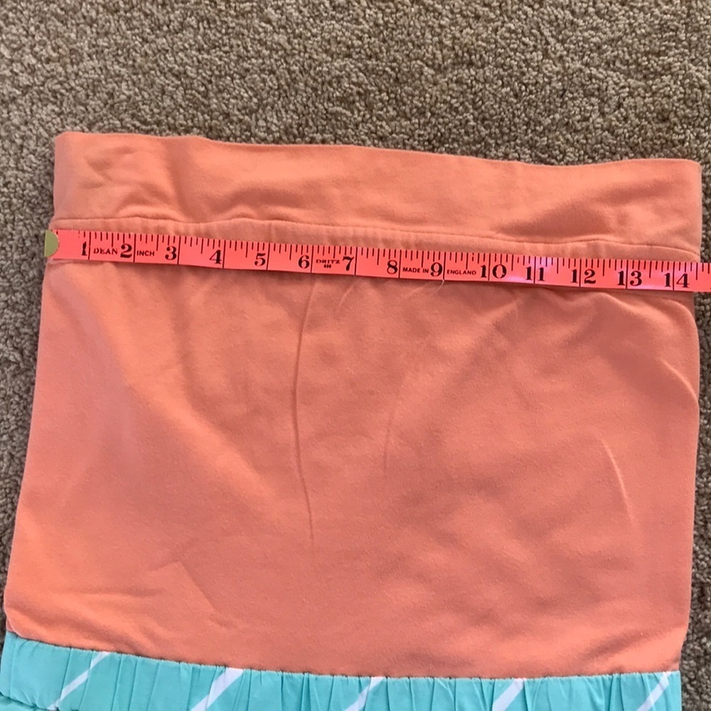 LILLY PULITZER Size M orange combo strapless dress - Picture 7 of 8